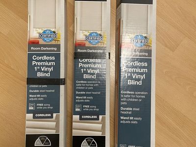 Vinyl Window Blinds Set - Cordless