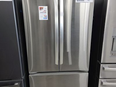 LG 33 Inch Counter Depth French Door Refrigerator — Stainless, 20.8 Cu Ft, Brand New