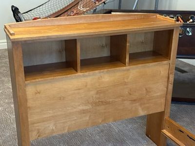 Ethan Allen solid wood twin bed with storage drawe