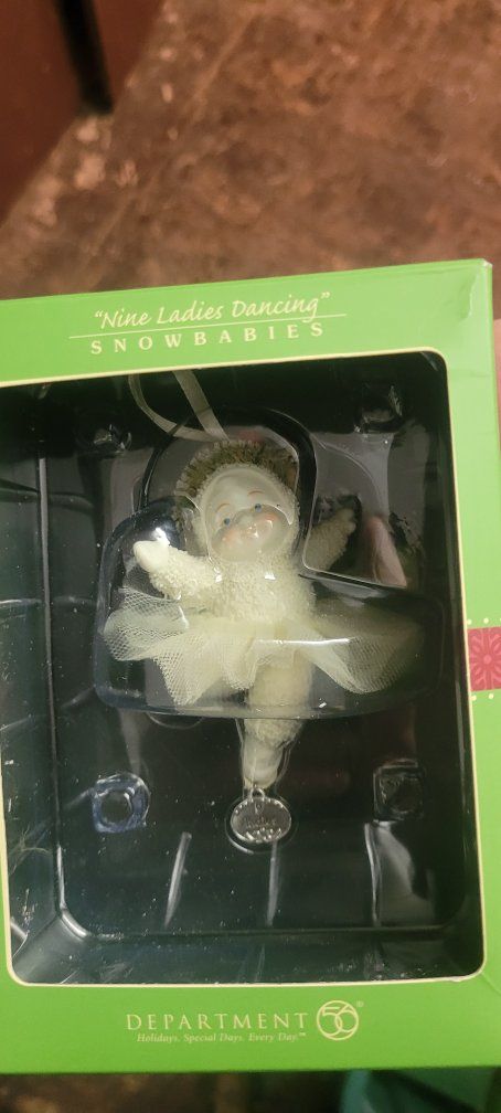 Dept 56 Snowbabies Nine Ladies Dancing Porcelain Ornament 56.67900