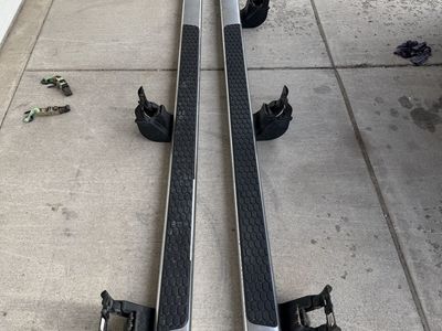 Ram Running Boards Side Steps Nerf Bars for Truck - Silver/Black, Hex Tread