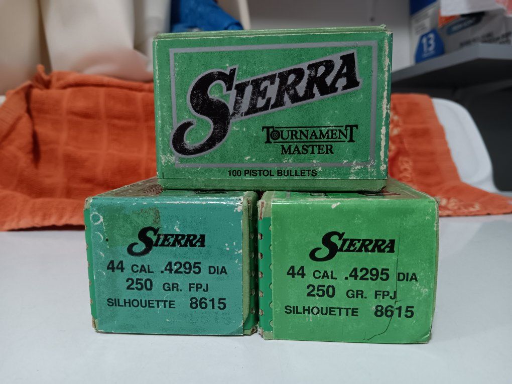 Sierra silhouette pistol bullets new 44 caliber