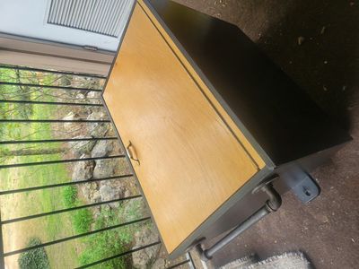 black cart with wheels