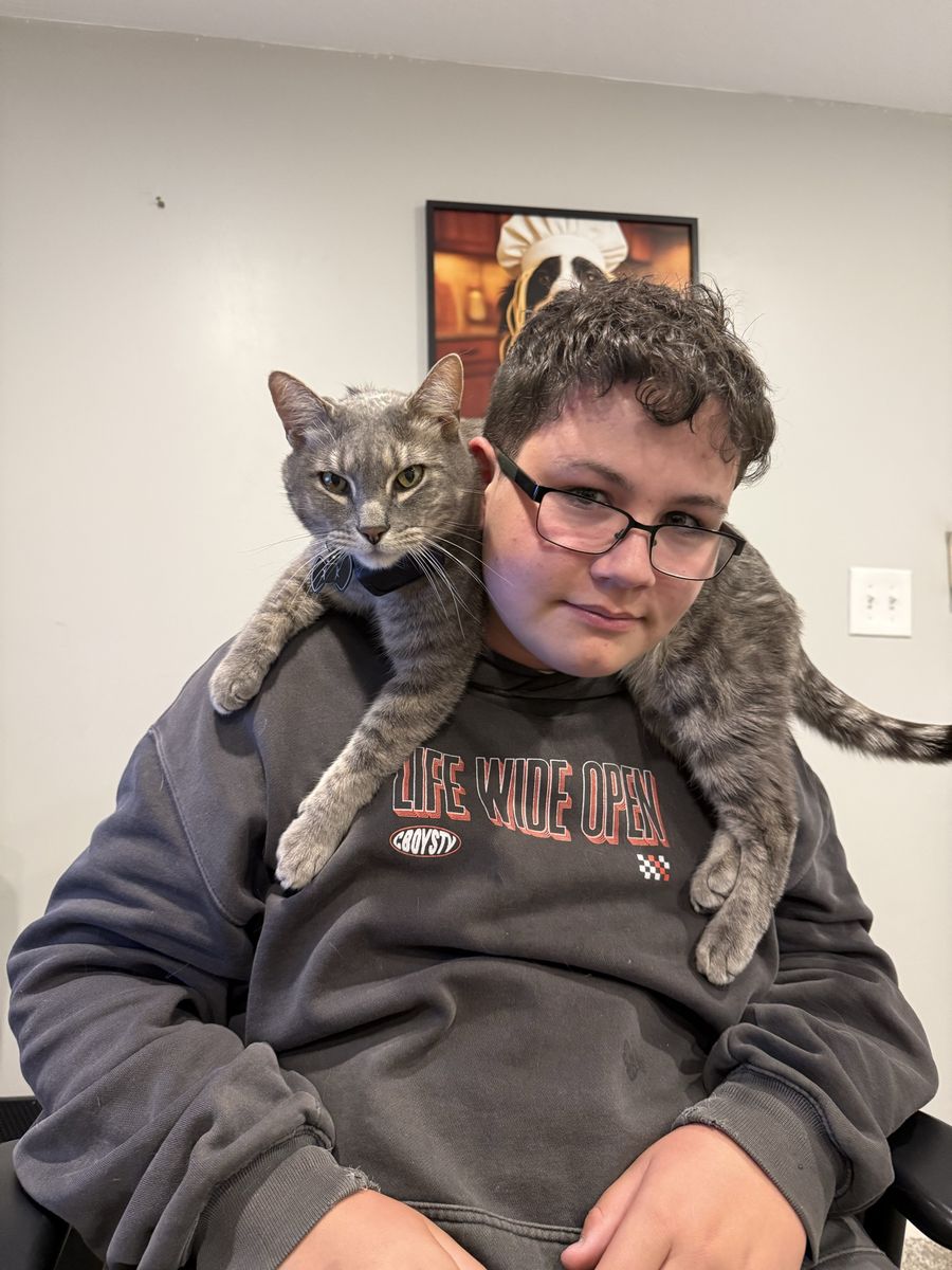 Wynchester the “cuddle bug”