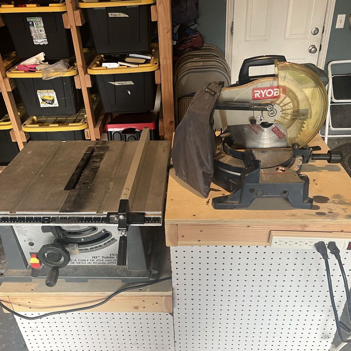 Complete Woodworking Shop Setup – Table Saw, Miter Saw, DeWalt Planer & Workbench – $599 OBO