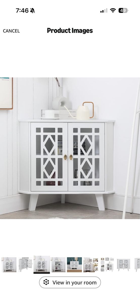 BRAND NEW Amazon Glass Corner Cabinet