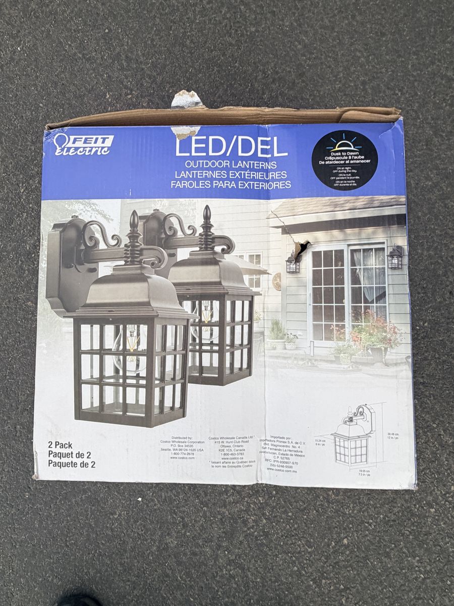 Feit Electric LED Outdoor Lanterns - 2 Pack Dusk to Dawn