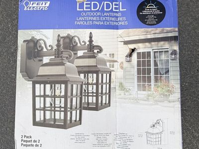 Feit Electric LED Outdoor Lanterns - 2 Pack Dusk to Dawn