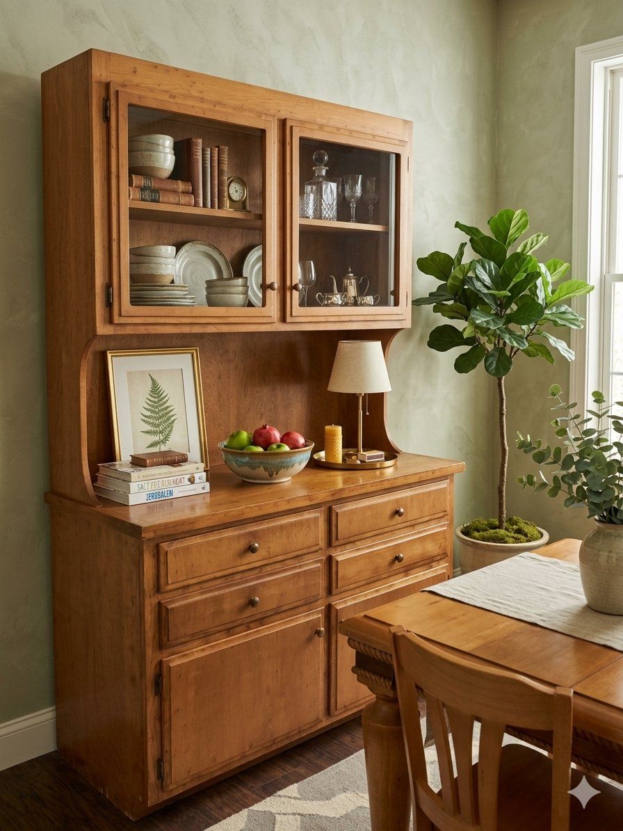 Stunning Solid Wood Hutch