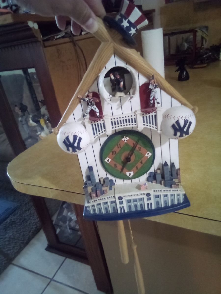 New York Yankees Cuckoo Clock - Yankee Stadium Baseball Decor