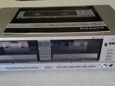 Realistic SCT-28 High Speed Dubbing Stereo Cassette Deck with Manual