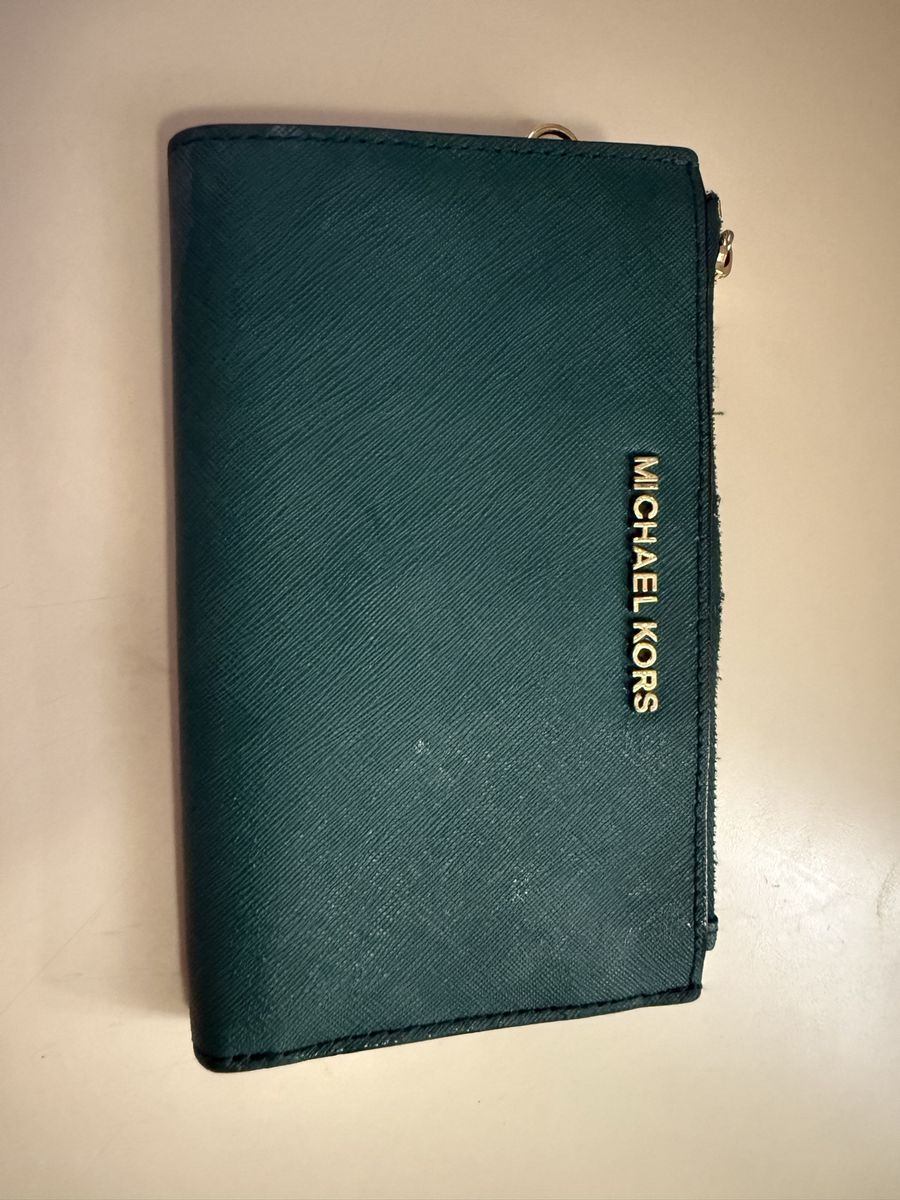 Michael Kors Adele Double-Zip Wristlet Wallet Like New