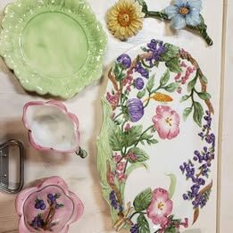 Floral platter, bowls, salt/pepper shakers Charter Club Wildflowers Set From Macys