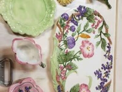 Floral platter, bowls, salt/pepper shakers Charter Club Wildflowers Set From Macys