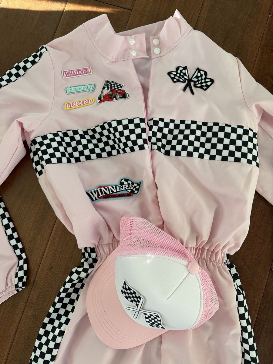 Girls Halloween  race car 10-12