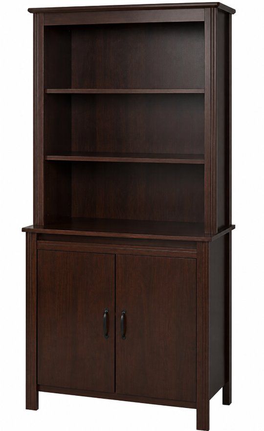 2 Matching Tall Bookshelves w/ Cabinets – $75 each
