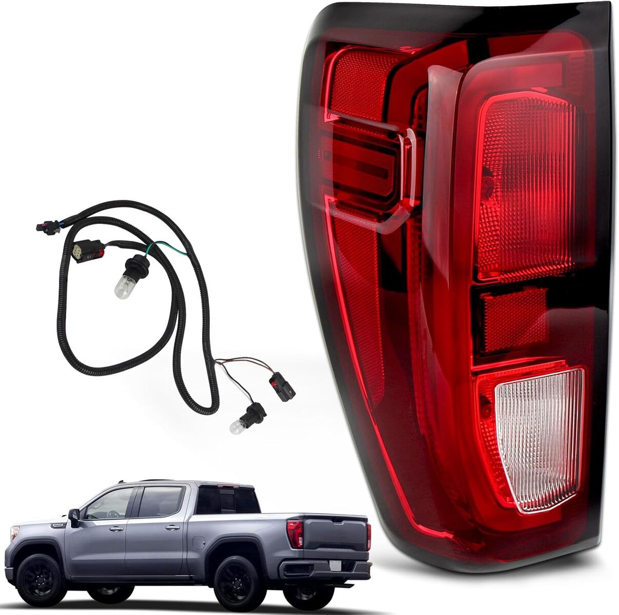 2019-2025 Sierra 1500/2500 HD/3500 HD Halogen Tail Light Assembly- Left Drivers Side