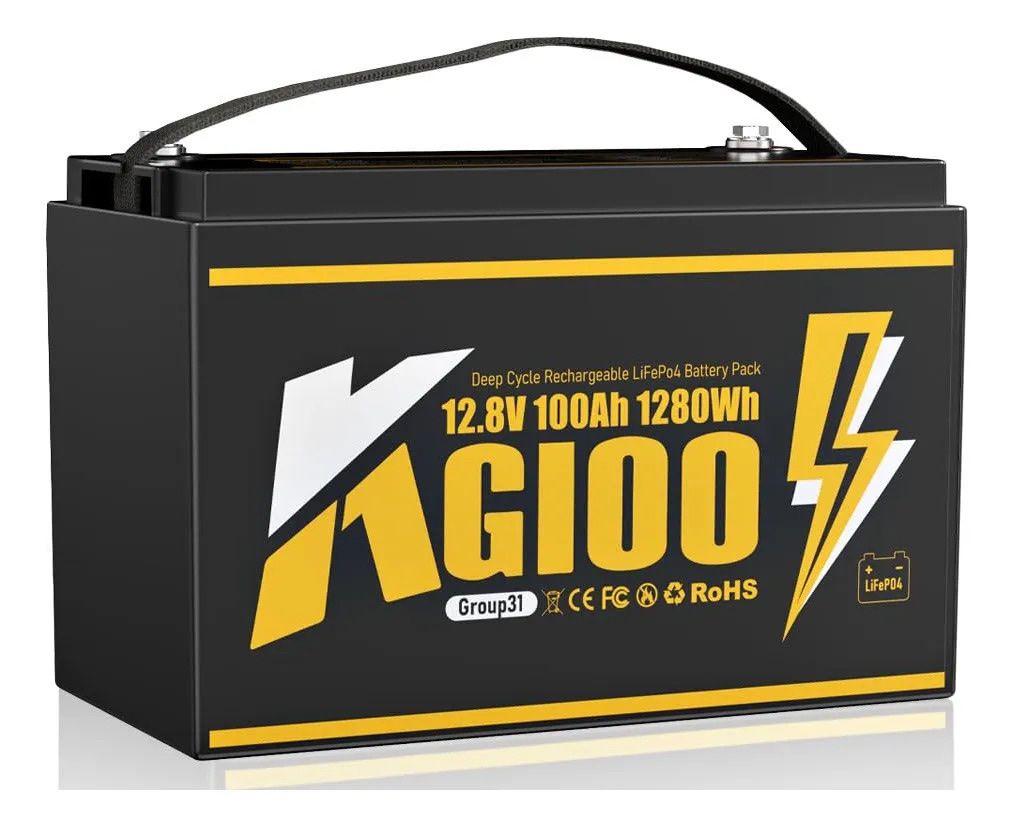 12V 100Ah LiFePO4 Battery — Brand New Lithium