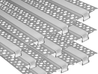 10 Pack 6.6FT Besseto Plaster-in LED Channel