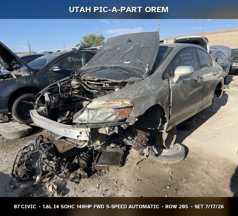 New Arrival - 2007 Honda Civic FA Parts - UTPAP Orem