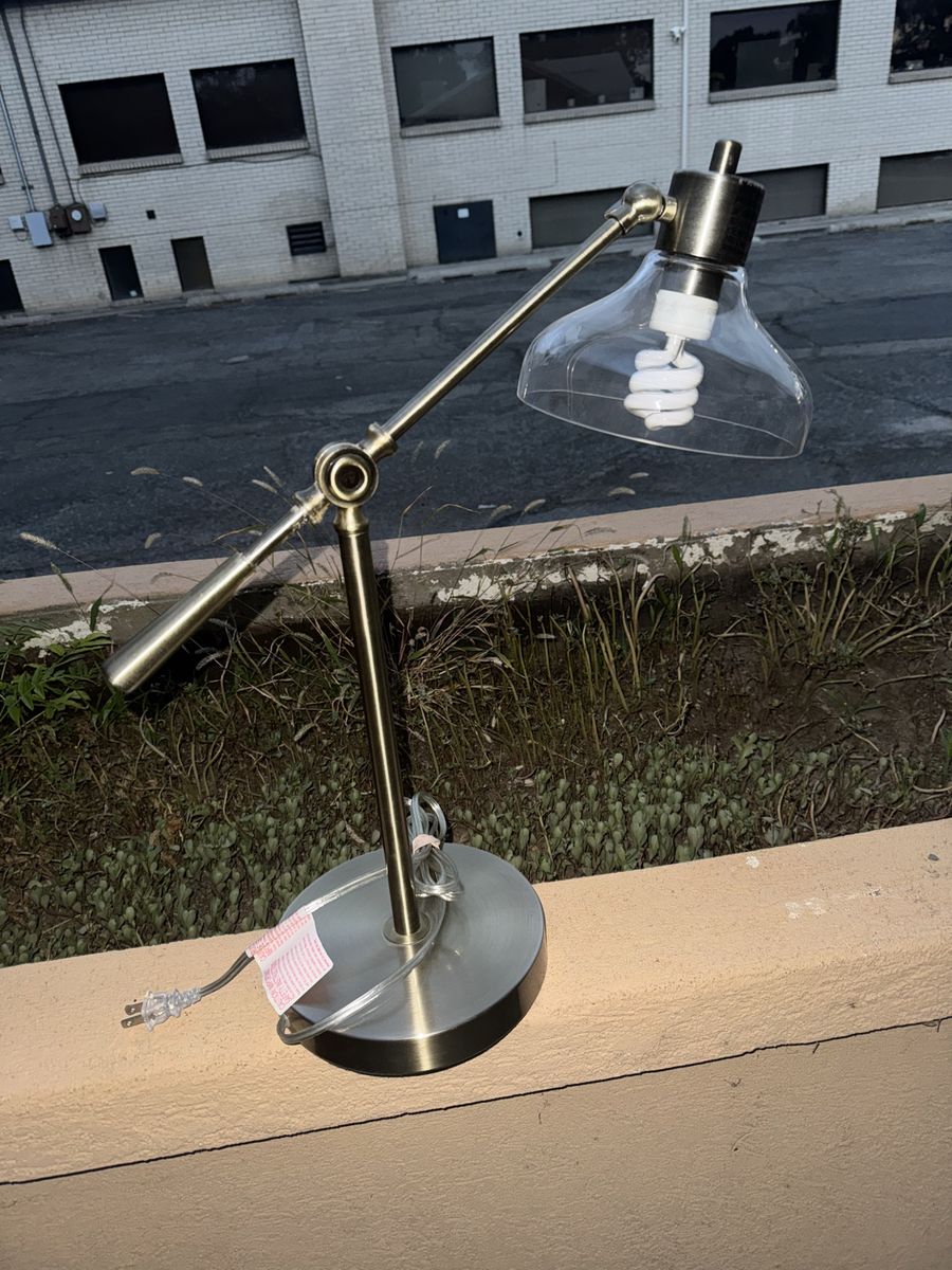 Heavy Brushed Brass Desk/Accent  lamp