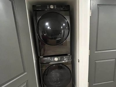Samsung Front Load Washer & Dryer Set - Black, Stackable, Electric