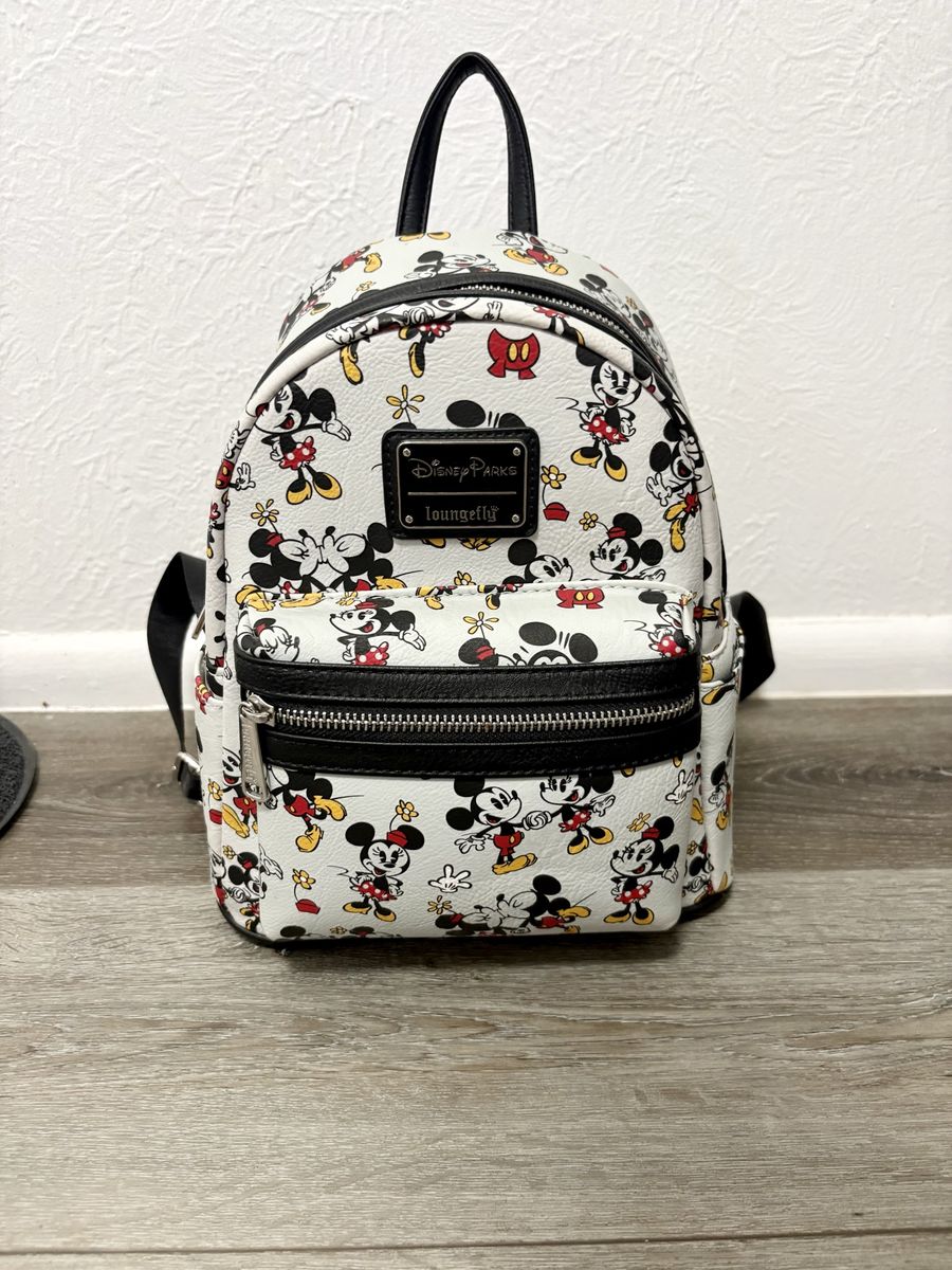 Disney Parks Loungefly Mickey and Minnie Mouse Mini Backpack
