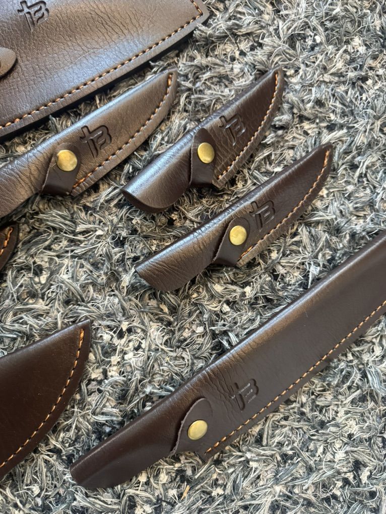 Timber Rattler TB Leather Knife Sheaths Set