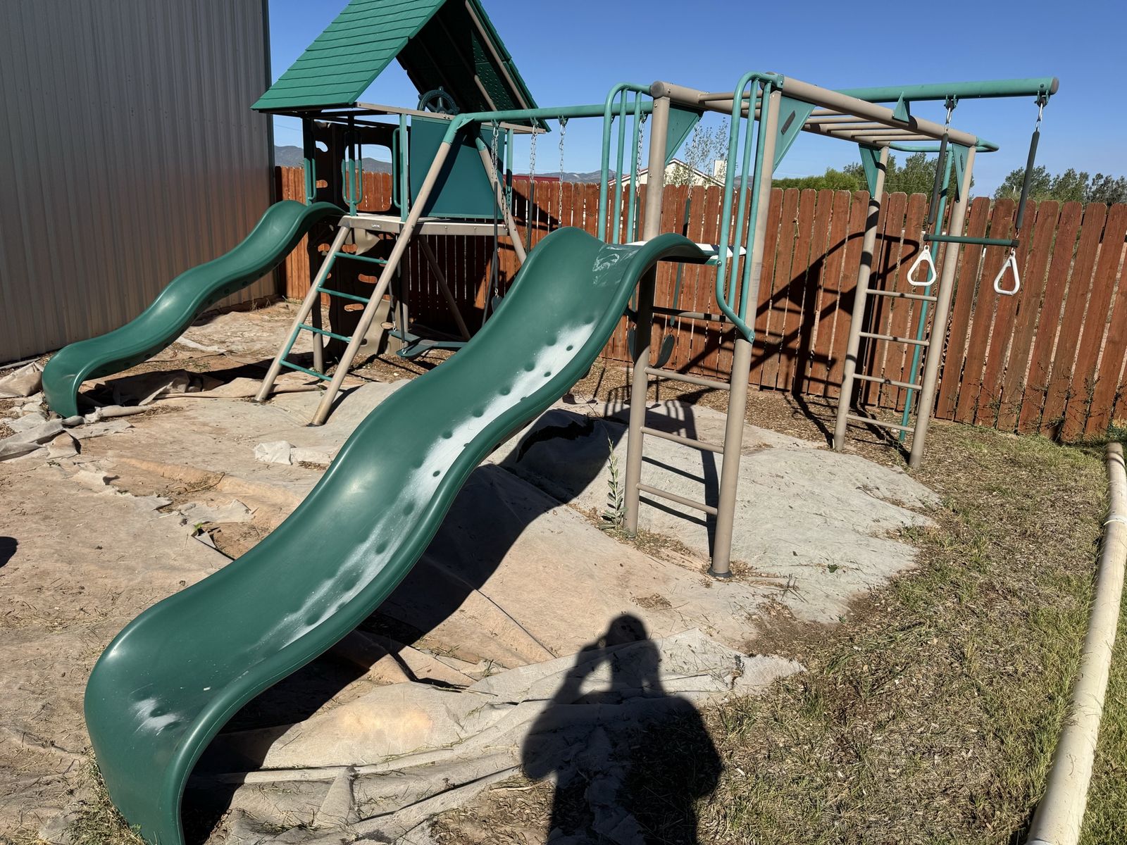 Lifetime Double Slide Deluxe Playset Swings & Monkey Bars