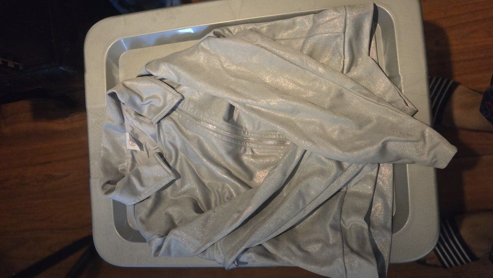 Wonder Nation Girl's Silver Zip-Up Jacket, Size XL (14-16)