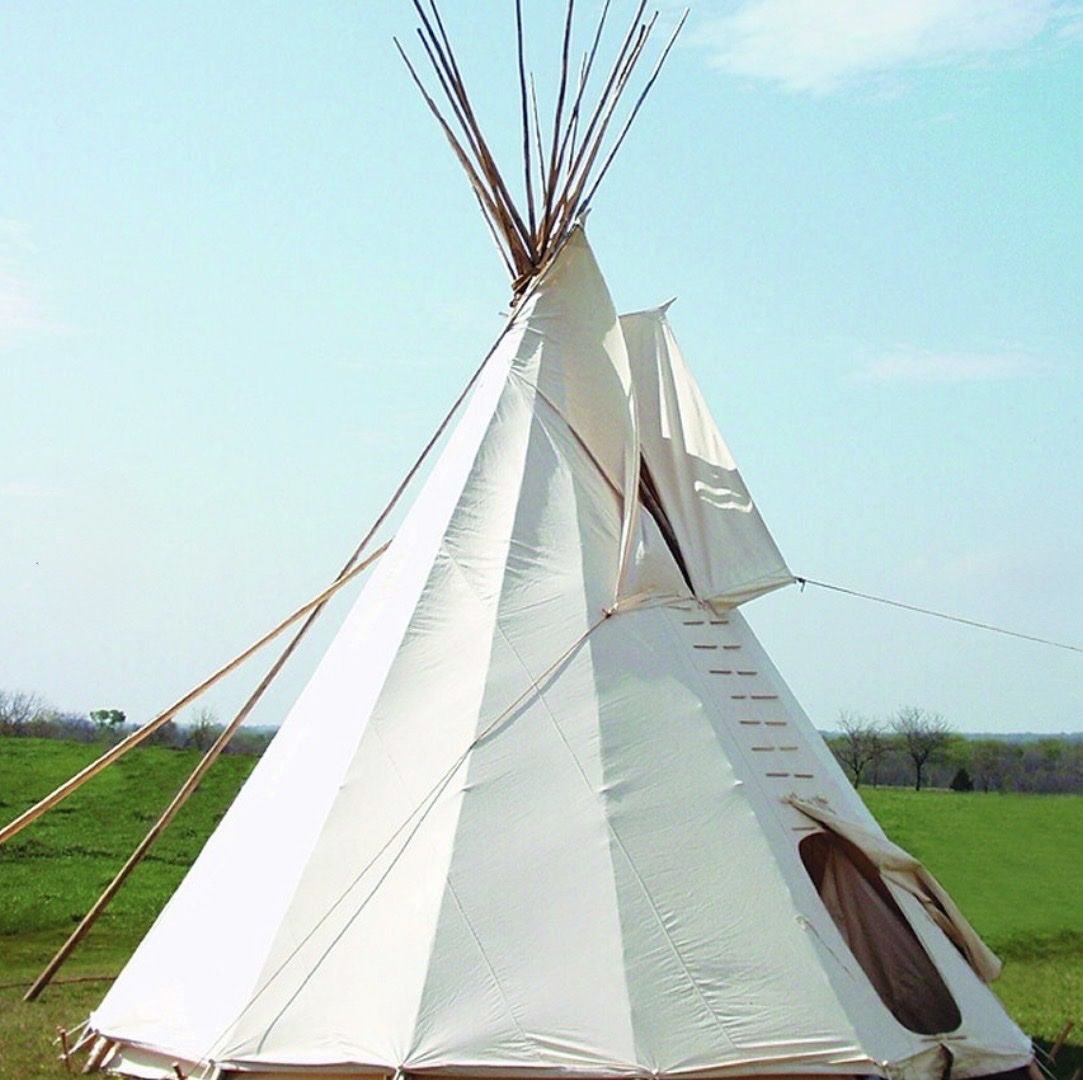 18 foot Canvas Teepee with poles