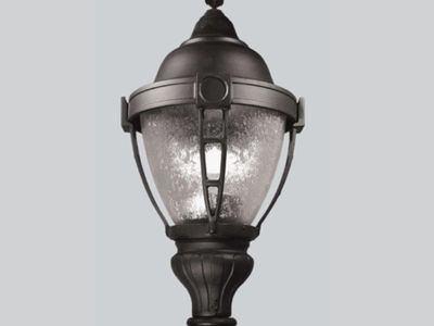 8 New Bronze LED Lamps and Poles, retail and commercial grade light poles