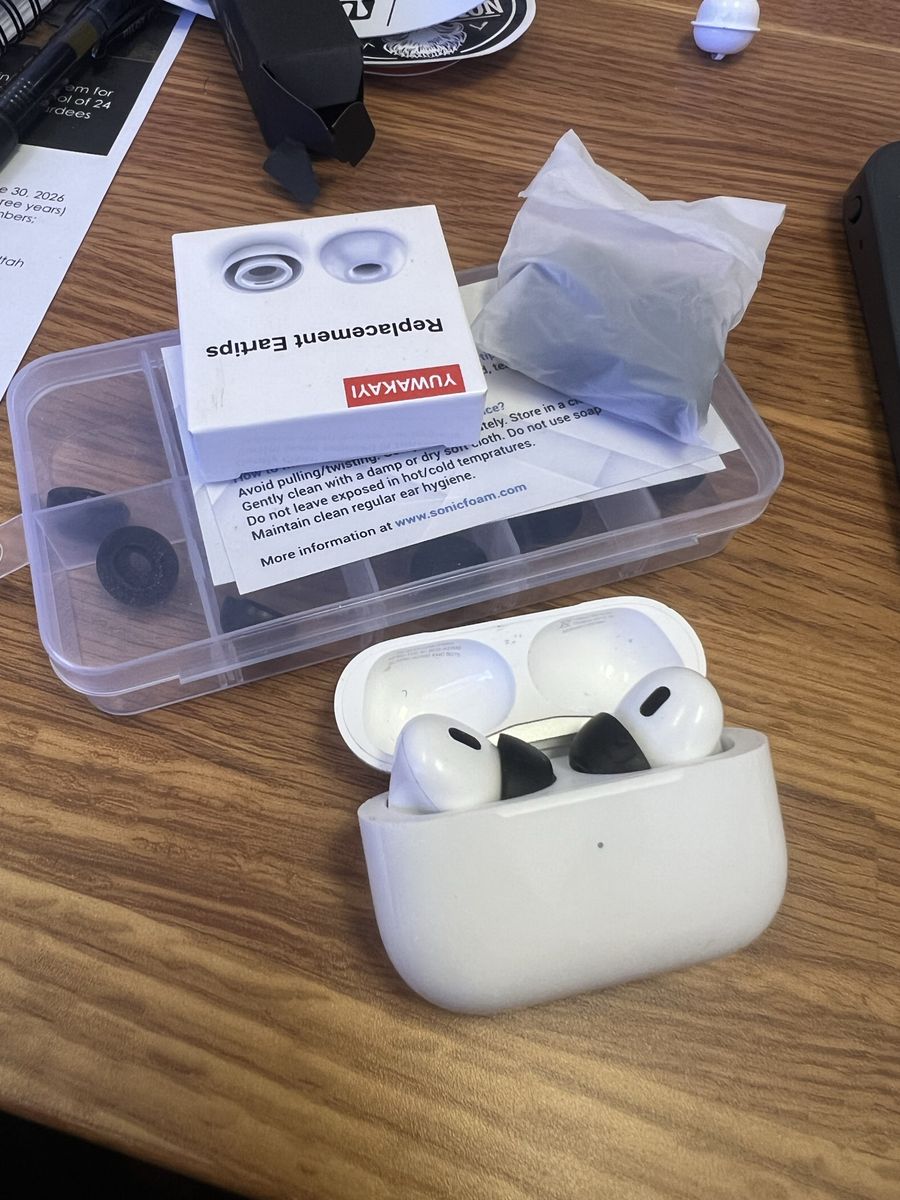 Apple AirPods Pro 2 with Charging Case and Replacement Foam Eartips