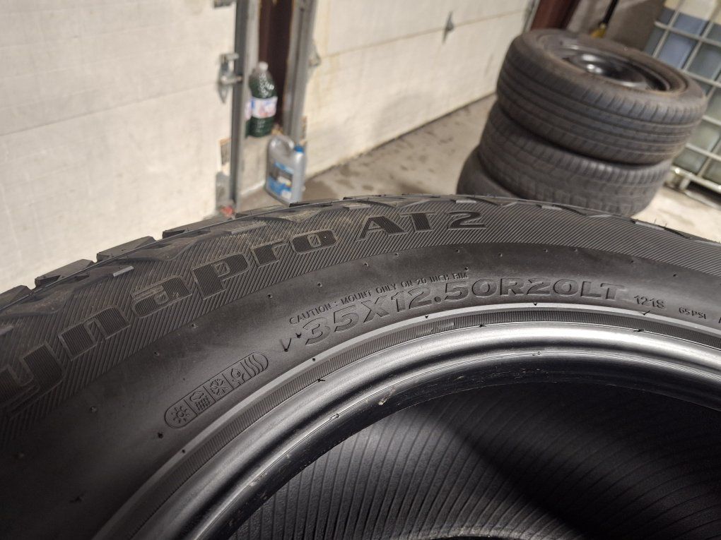 Used tires 35x12.50R20 hankook dynapro $350.00