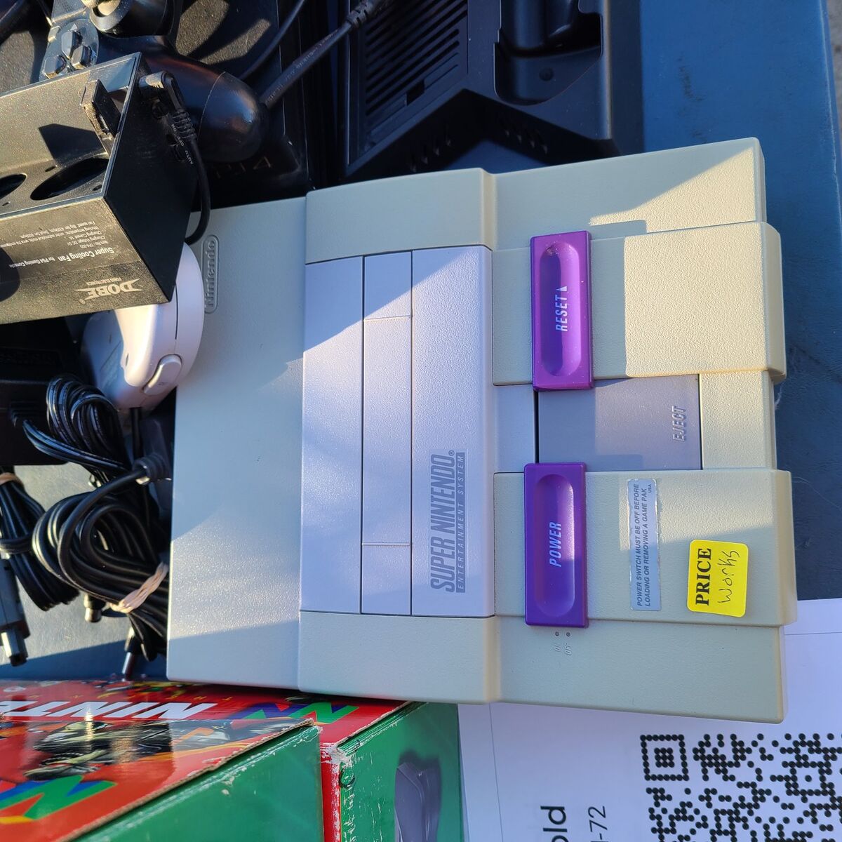 SNES Super Nintendo consoles and games sold separa