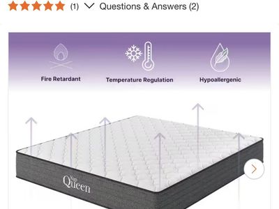 Nap Queen King Size 12 in. Cooling Gel Hybrid Medium Firm Orthopedic Mattress, Made in USA