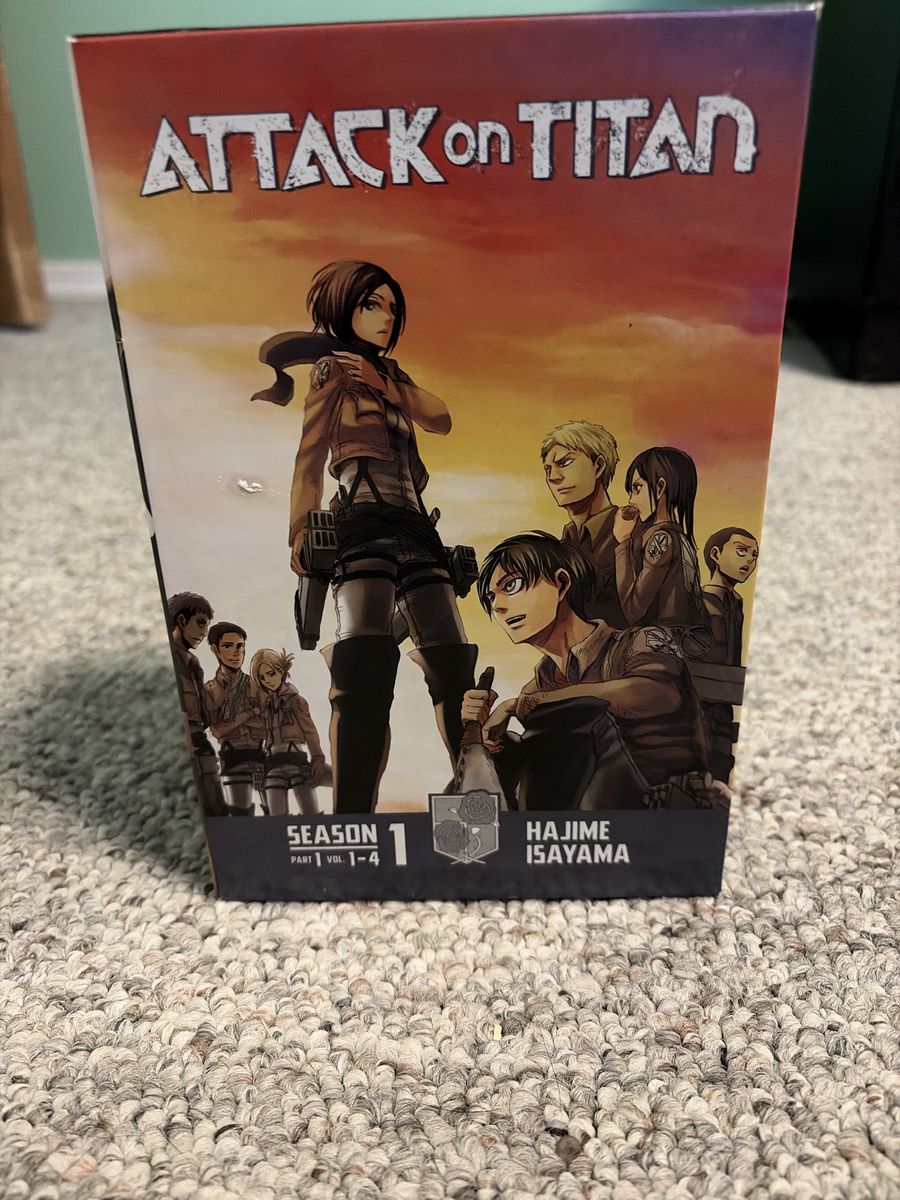 Attack on Titan Season 1 Part 1 Manga Box Set Volumes 1-4 Hajime Isayama