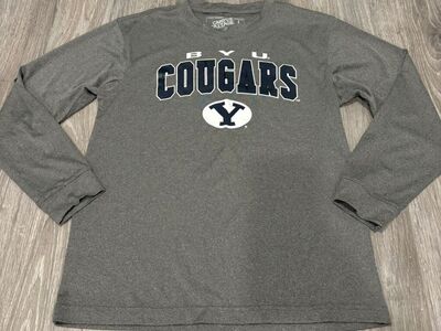 Like NEW! BYU Cougars Gray Long-Sleeve Boy's Shirt