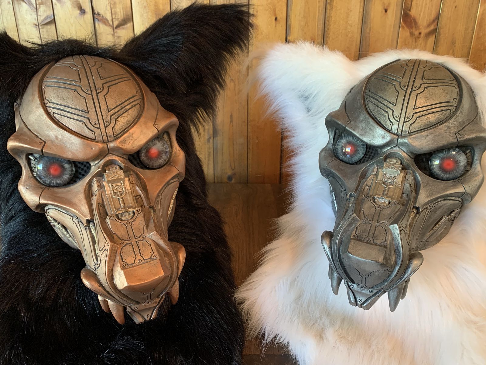 VoodooDelicious Terminator Cybernetic Wolf Duo (Two Complete Fursut Partials) - Excellent Condition