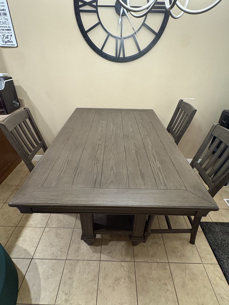 Gray Dining Table and chairs