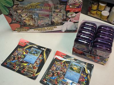 Pokemon TCG Mega Evolution Sealed Collection Box Blisters and Tins Bundle