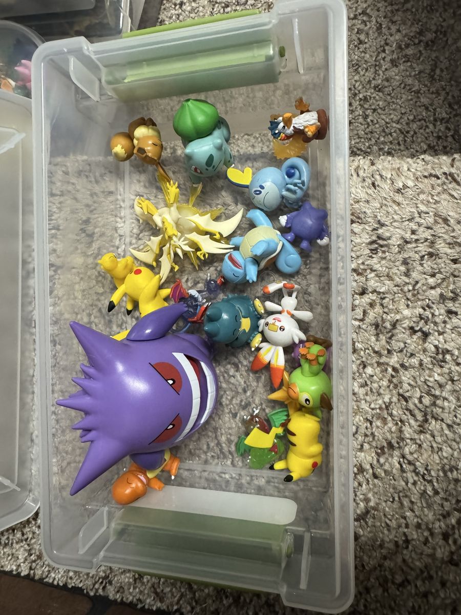 Assorted Pokemon Action Figures - Gengar, Pikachu, Squirtle & More - Used Collectibles
