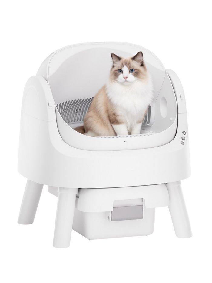 AUTOSCOOPER 11 Self-Cleaning Automatic Cat Litter Box - White, Open-Top Design, Sensor Safe new in box