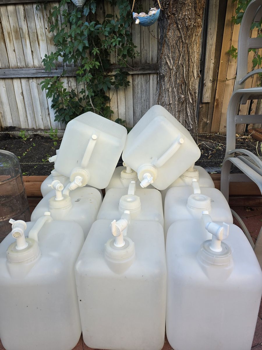 WATER CONTAINERS. 5 GALLON.