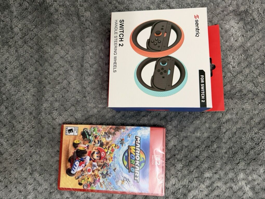 MarioKart World with 2 Steering Wheels