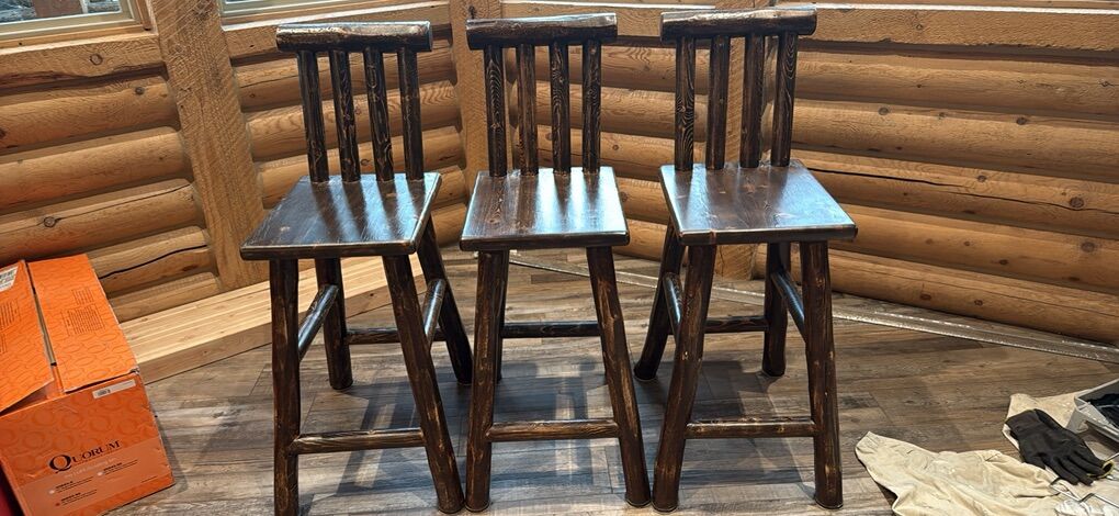 Log bar Stools