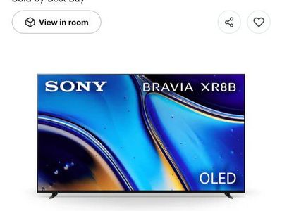 Sony 65" Class BRAVIA XR8B OLED 4K Google TV (Model: K65XR8B)