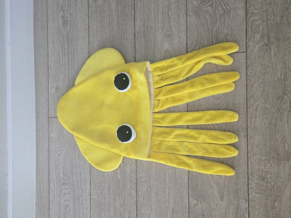 Yellow Squid Hat Costume Accessory - One Size Fits Most