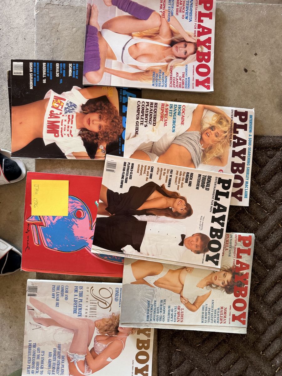 125 playboy magazines from the 60’s to 90’s