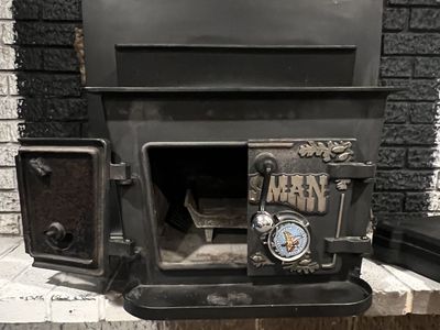Wood burning fireplace